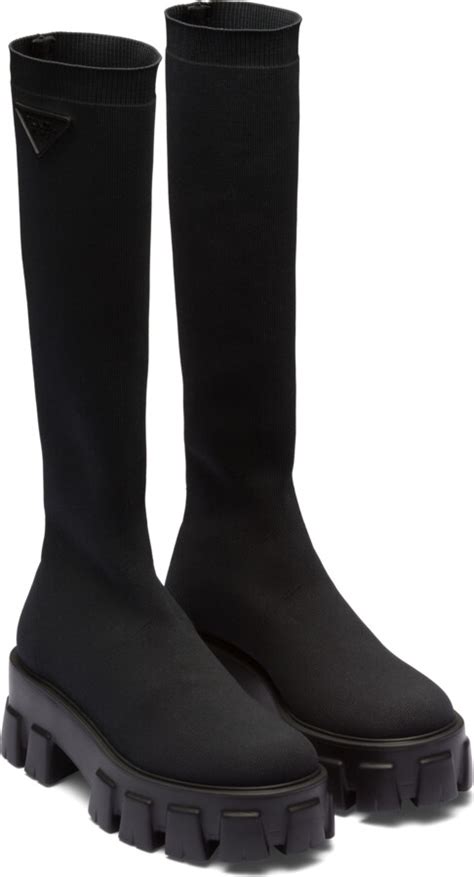 prada monolith knit booties|prada monolith boots nordstrom.